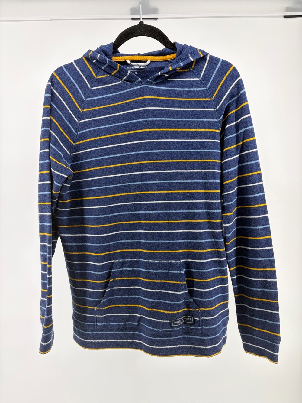 Vineyard Vines Double Knit Hoodie Shirt, Striped Hooded, Youth Boy Size X-Large